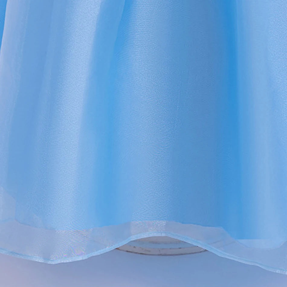 Girls Cinderella Cosplay LED Dress Up Clothes for Girls Christmas Halloween Party Princess Costume Kids Birthday Gown 2 4 6 10T