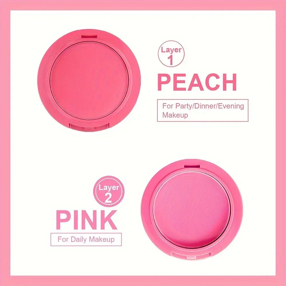 Multi layer 5-color powder blusher powder, waterproof and durable, suitable for all skin tones, creating a perfect makeup
