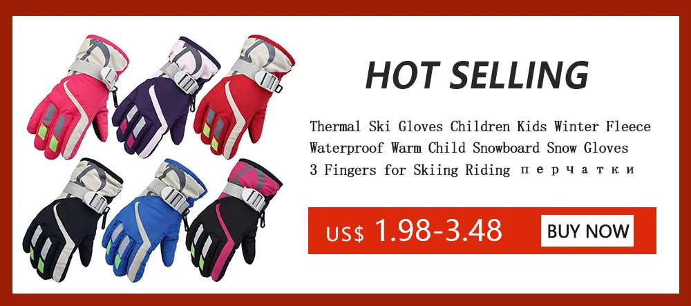 Children Winter Rabbit Gloves Baby Girls Waterproof Windproof Snow Gloves Kids Boy Thick Warm Ski Mitten For 2-6 Years Old