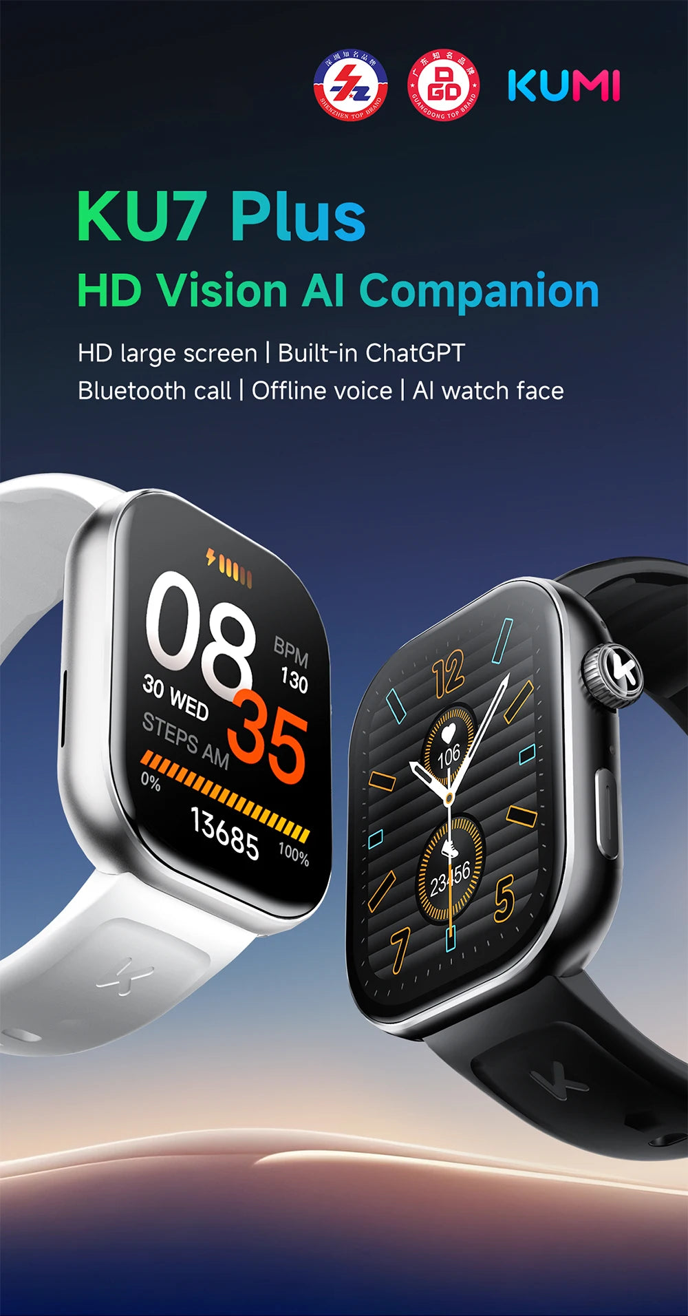 Original KUMI KU7 Meta & Plus Smart Watch