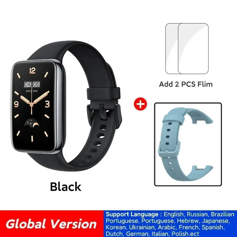 Original Global Version Xiaomi Mi Band 7 Pro AMOLED Screen Blood Sleep Breathing Oxygen Monitoring Health Management Smart Watch