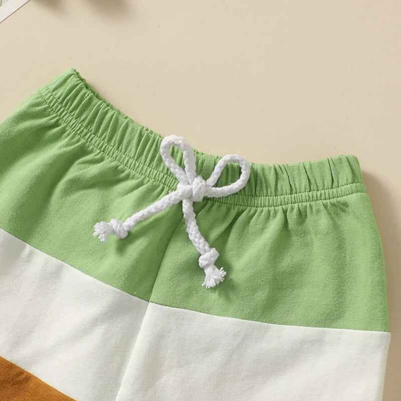 Toddler Baby Boy Girl Shorts Solid Color Elastic Waist Jogger Shorts Pants Newborn Infant Summer Casual Bottoms