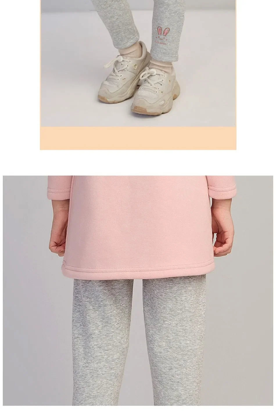 Clearance_3-8 Years Girl Leggings Baby Bunny Pants Kids Autumn Winter Thermal Tights Children Fleece Lined Fashion Trousers Casu