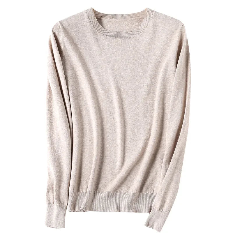 Women Sweater O-neck Autumn Winter Basic Pullover Warm Casual Pulls Jumpers Korean Fashion Spring Knitwear Bottoming Shirt 2025