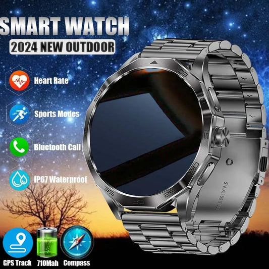 New 1.85-inch Ultra HD Bluetooth Call Smart Watch Men Sport Fitness Track Heart Rate Monitor 710mAh Smartwatch For Huawei Xiaomi