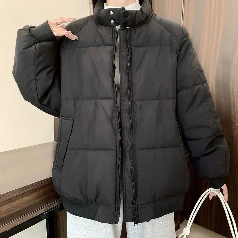 Down Cotton Jacket for Girls Winter Clothes 2025 New Loose Thickened Cotton Jacket Warm Cotton Jacket