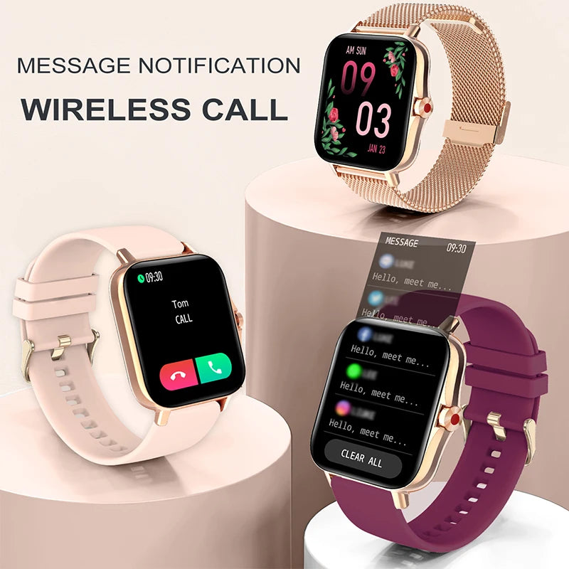 Unisex Multifunctional Smartwatch, Wireless Call/Receive, Step Calorie Counting, 100+ Sport Modes, Universal Android and iPhone