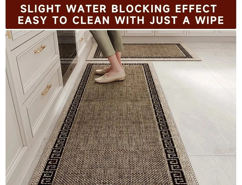 Kitchen Floor Mat Stain-resistant and Wear-resistant Carpet Home Decor Rug Soft and Comfortable Loop Fleece Carpets