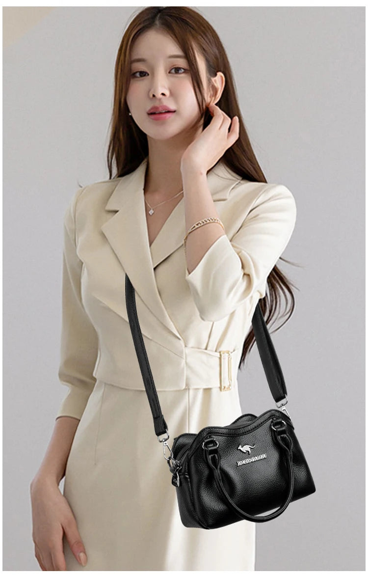 Luxury Women's Tote PU Leather Soft Crossbody Bags Women Designer Handbags High Quality Large Casual Female Messenger Sac