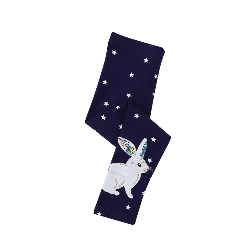 Jumping Meters 2-7T Bunny Applique Girls Leggings Pants Animals Embroidery Children's Clothing Skinny Baby Pencil Pants Baby
