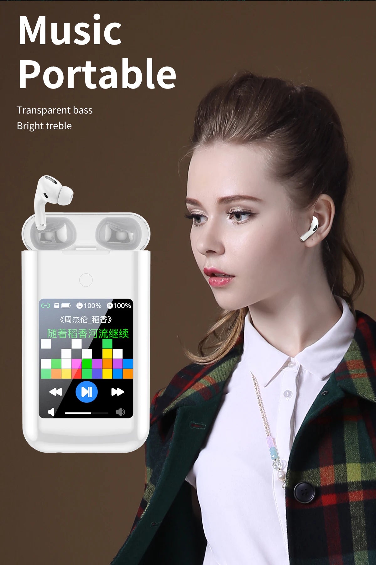 A98 3-in-1 Smart charging bank supports dialing Bluetooth headset 10000mah mobile power supply 2.8screen LCD