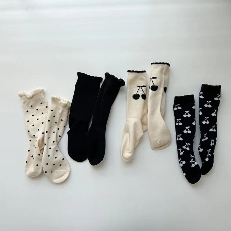 Baby Socks Kids Cherry Pattern Cotton Socks Toddler Children Socks 1-12Y