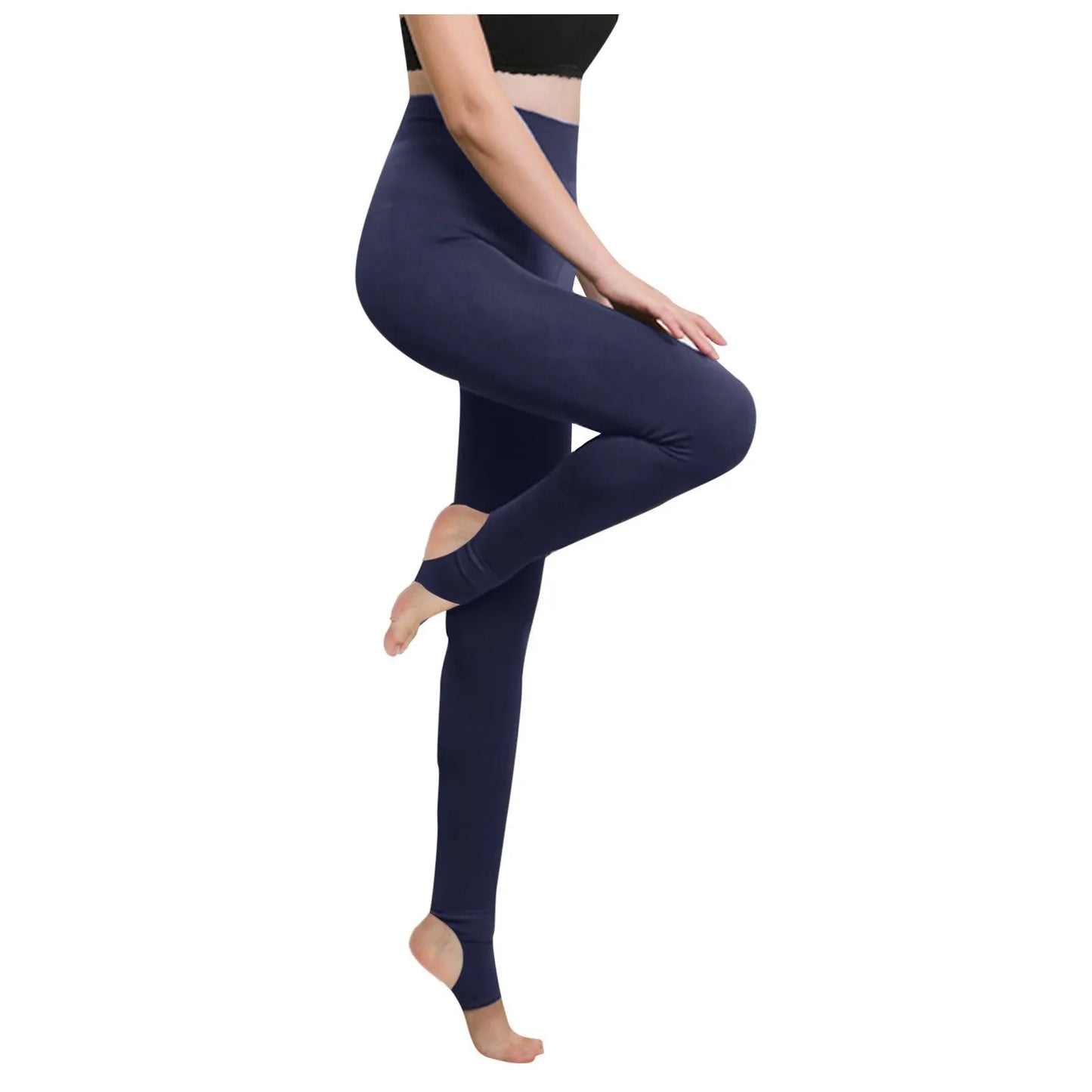 Women's Autumn Winter One-Piece Footed Leggings Stretchy Slimming Warm Leggings Versatile Pantyhose for Commuting Outerwear