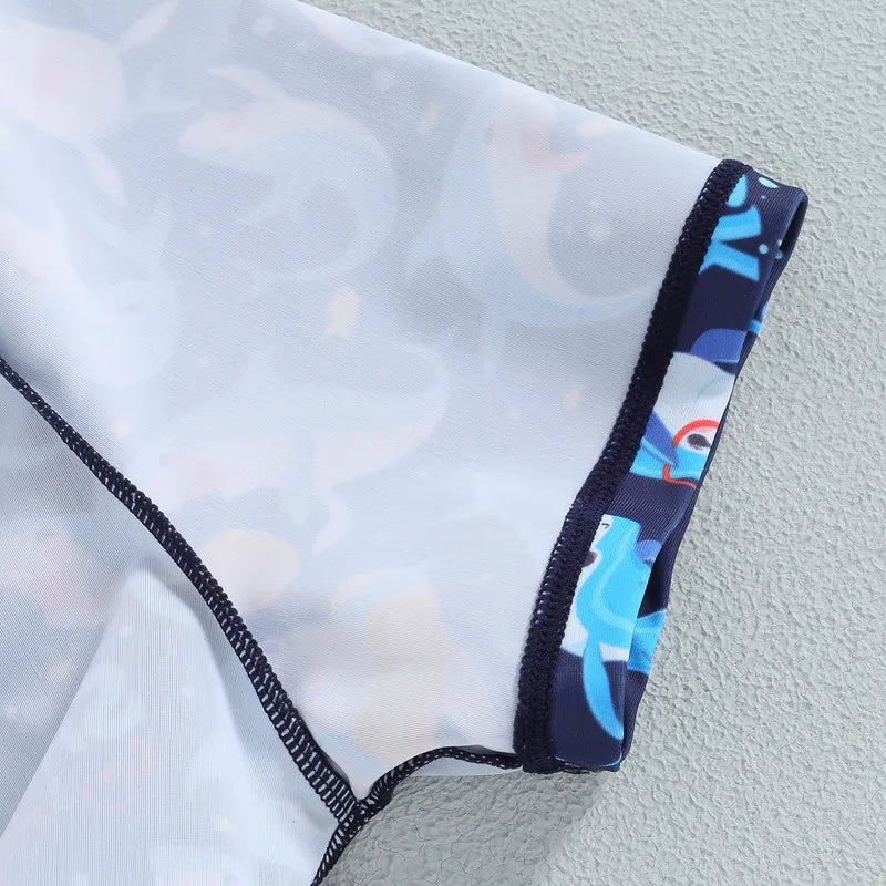 Toddler Boys Swim Trunks Shark Print Elastic Waist Swim Shorts Little Boys Bathing Suit Swimsuit Toddler Boy Swimwear