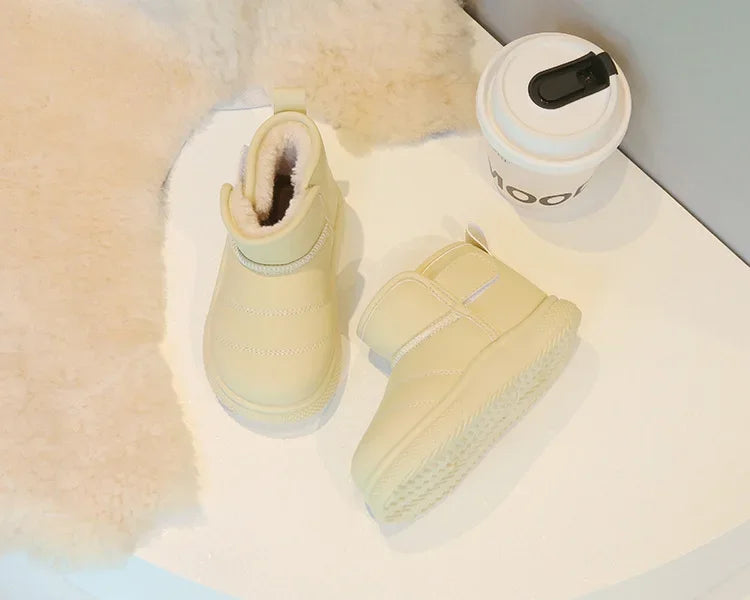 Winter Girl Outdoor Snow Boots New Causal Children's Cotton Boots for Boys Soft Warm Furry Hairy Kids Fashion School Ankle Boots