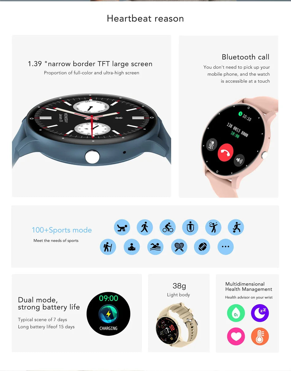 Xiaomi Smart Watch Men Bluetooth Call Sports Fitness Bracelet Waterproof Clock Voice Assistant Women Smartwatch For Men +Box