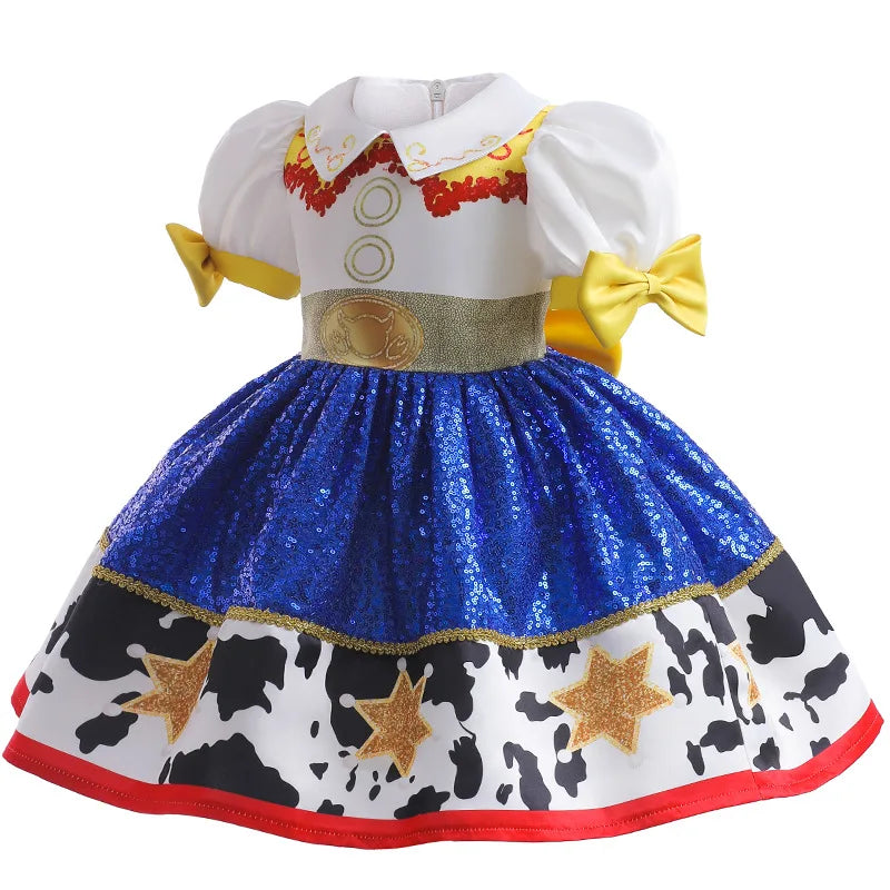 Toy Costume Story Infant Christmas Jessie Dress New Year Girls Tutu Dress 1-6 Years Old Baby Girl Birthday Party Kids' dresses