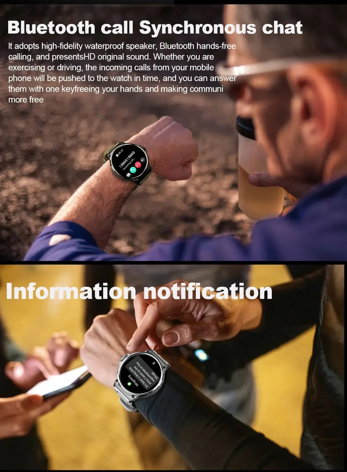 2024 New Men smartwatch HD Bluetooth Call 1.85-inch Track Map 710mah battery ip68 Waterproof Sports smartwatch for Huawei Xiaomi