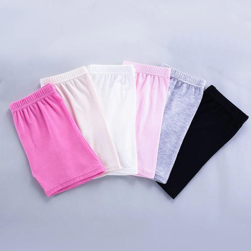 LJMOFA 3-9T Kid Safety Shorts for Girl Tight High Waist Comfortable Under Skirt Shorts Summer Teen Girls Underwear Leggings D321