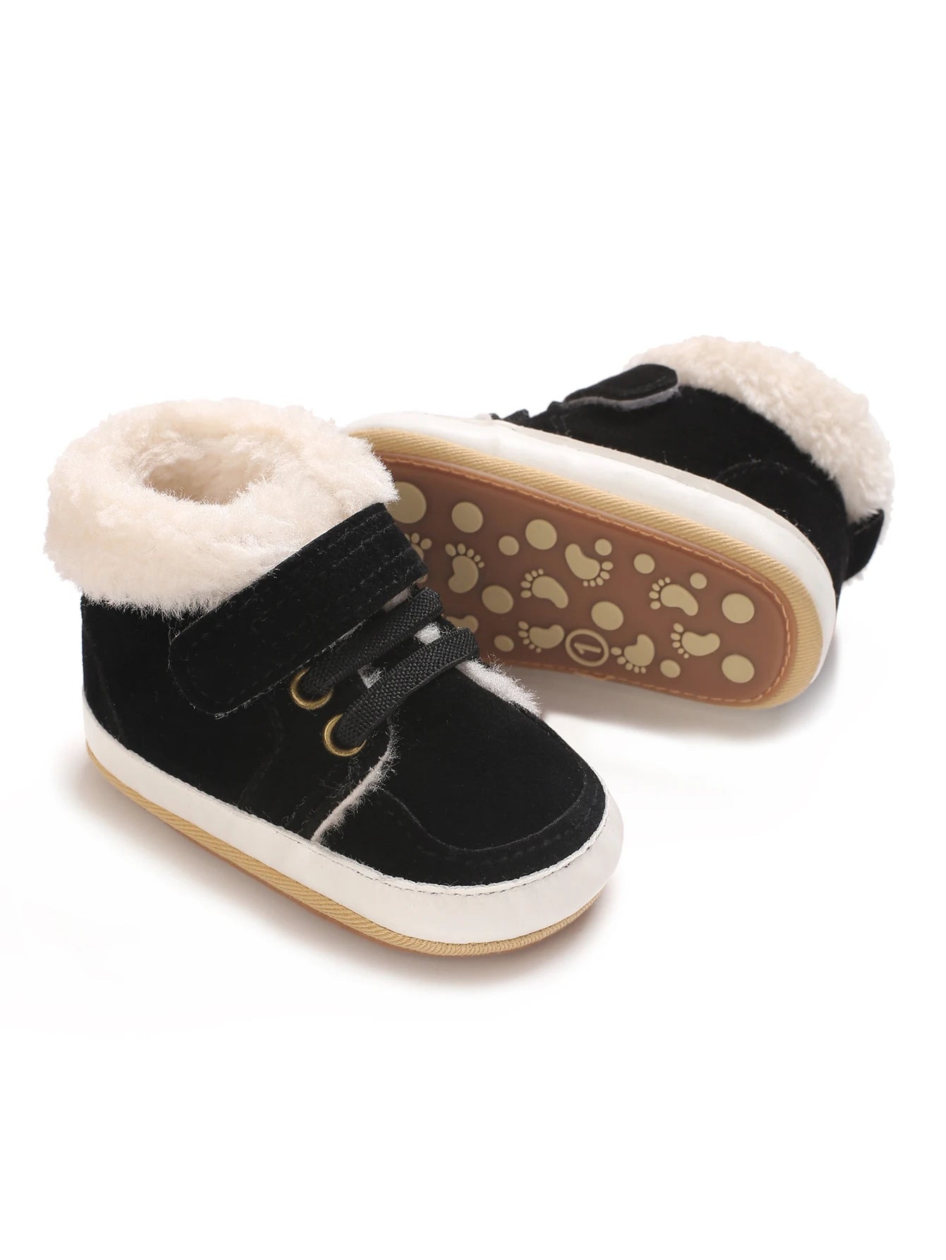 Baby Winter Boots - Soft Cotton Snow Shoes for Toddlers | Warm First Walkers 0-24M | Solid Color Design"