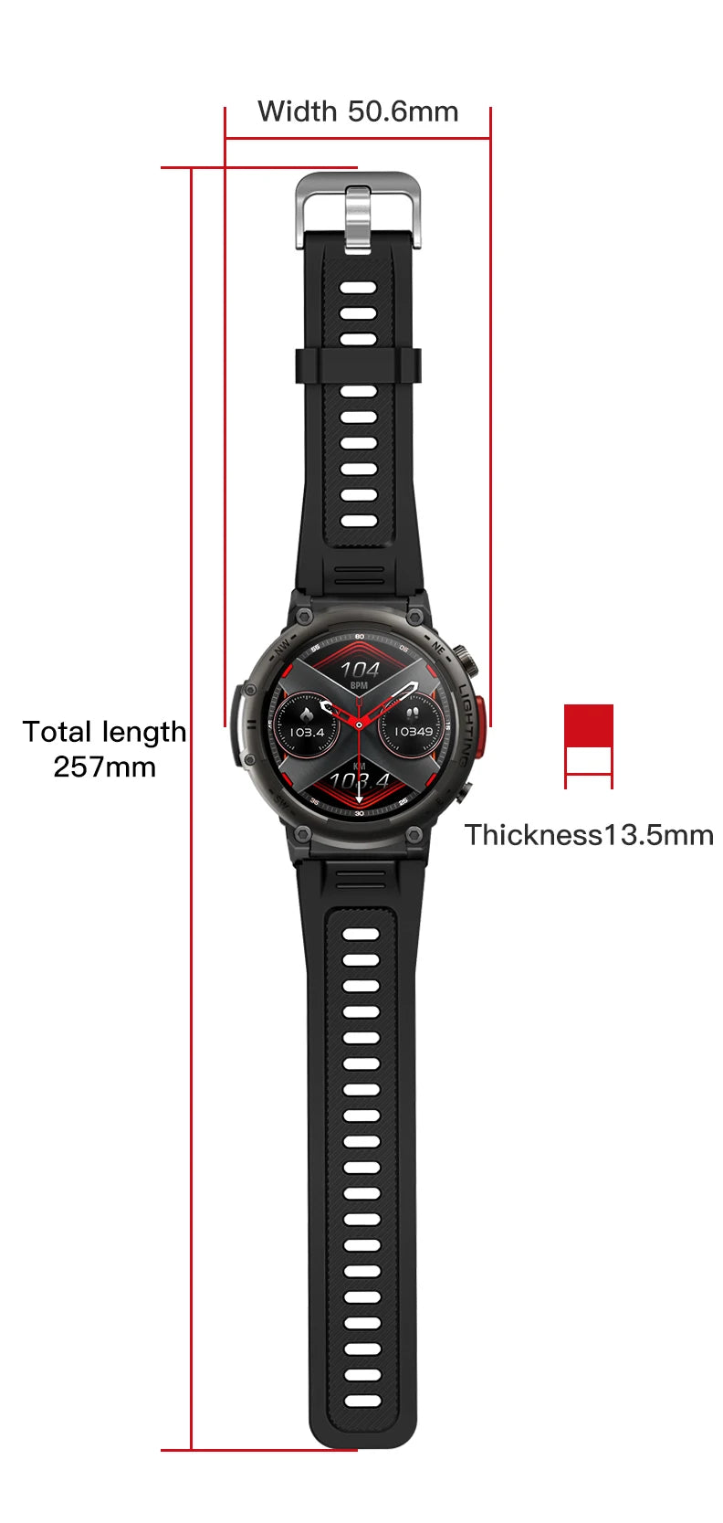 Imosi Hot Outdoor Smart Watch Men With Flashlight Sport Fitness Bracelet Blood Pressure IP67 Waterproof Smartwatch For Android