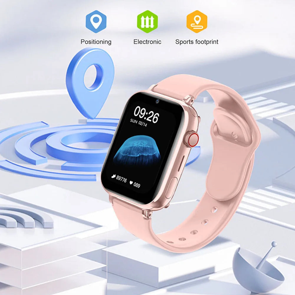 4G Smart Watch Kids SOS GPS Location Tracker Sim Card Video Call WiFi Chat Camera Flashlight Waterproof Smartwatch For Children