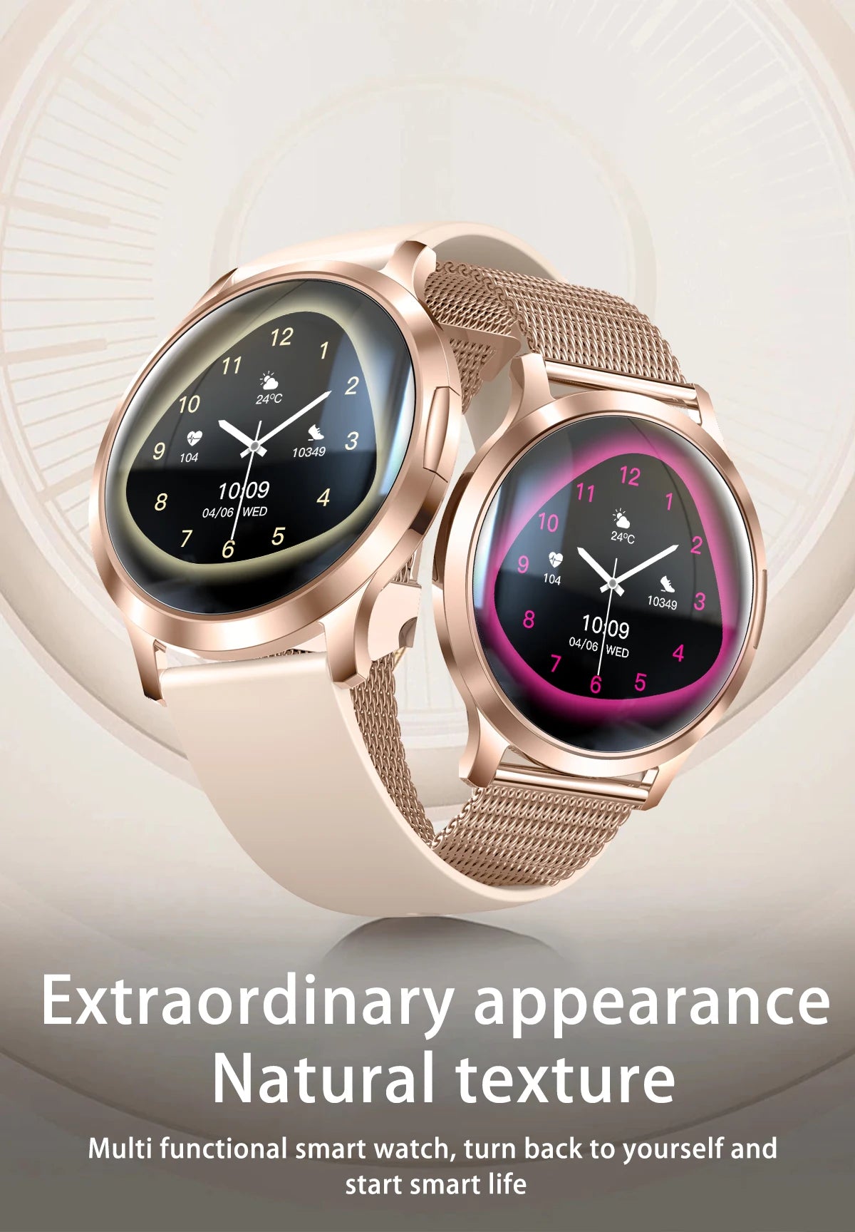 2026New Smart Watch For Women 466*466 AMOLED Display Fitness Monitor Bracelet Ladies' Gift BT Call Digital Clock For Android IOS