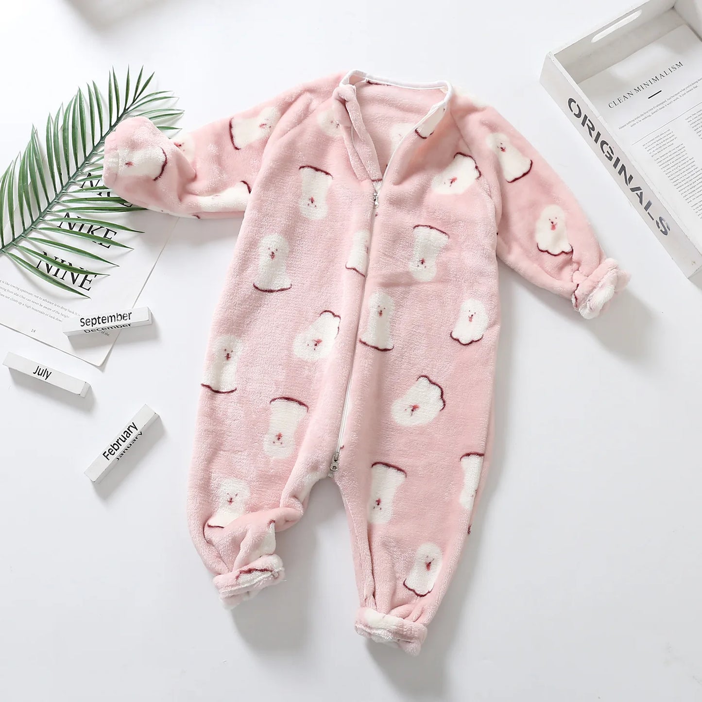 Baby Pajamas For Boys Girls Thick Warm Pajama Autumn Children Flannel Onesies Jumpsuits Winter Kids Cartoon Blanket Sleepwear