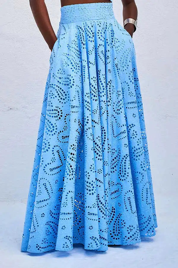 Casual Summer Spring Svel Long Dr Two Piece Set Women's Loose Holiday Sle Top And Skirt Ensemble Faionable Outfit