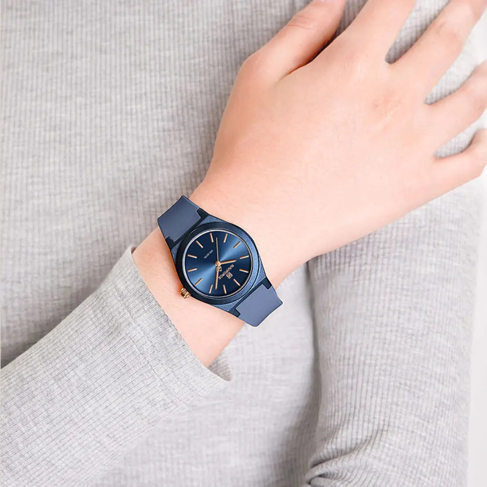 NAVIFORCE 2025 Women Fashion Watches Quartz Watch Sports Silicone Strap Ladies Wristwatches Simple Clock Gift relogios feminino