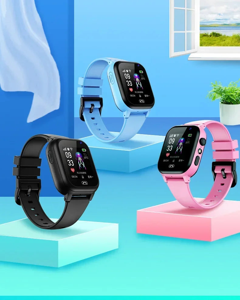 4G Kids Smartwatch Wifi SOS GPS Location Video Call Analogue Card Waterproof Watch Camera Boys Girls Upgrade New Watch 2024