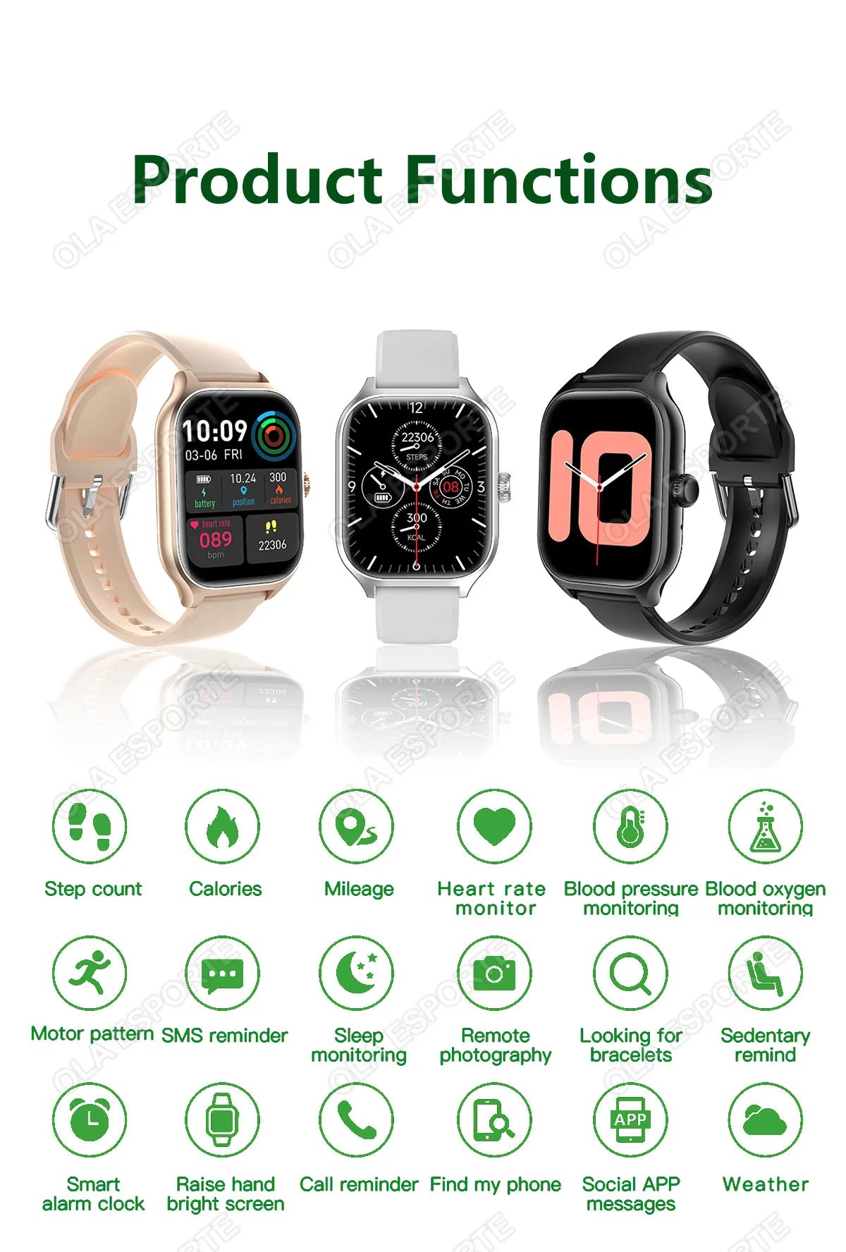 New Smart Watch Answer Call Message Preview DIY Dials Health Monitoring HD Smartwatch Waterproof Smarthwhatch For Men Women 2024