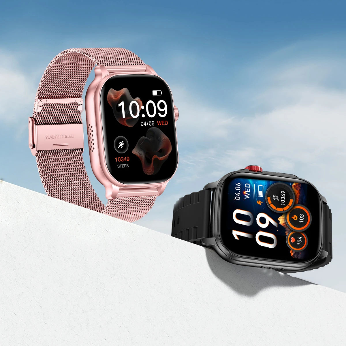 LIGE New Smart Watch Men Women 1400mAh Ultra Battery 2.01Inch HD Screen LED Flashlight IP68 Waterproof Bluetooth Call SmartWatch
