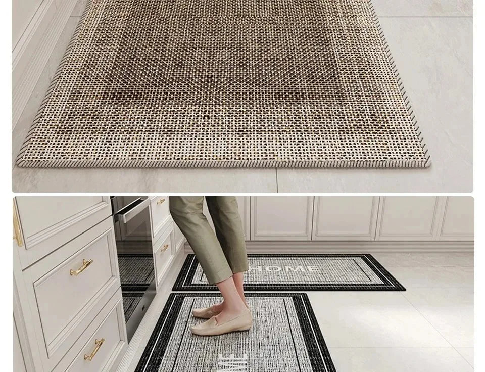 Kitchen Floor Mat Stain-resistant and Wear-resistant Carpet Home Decor Rug Soft and Comfortable Loop Fleece Carpets