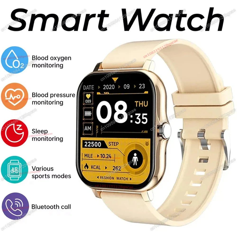 [Smart Watch, Wireless] Wireless Men'S And Women'S Smart Watch, 1.83'' Full Screen Touch, Dialing/Answering Calls Pedometer Hw12