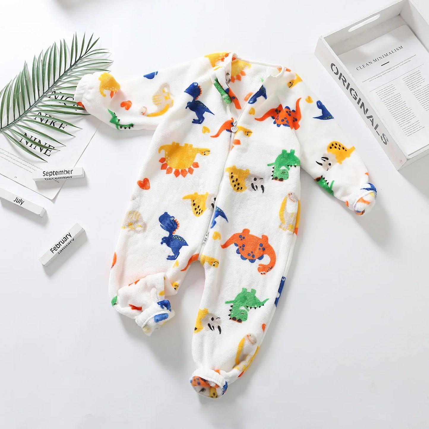 Baby Pajamas For Boys Girls Thick Warm Pajama Autumn Children Flannel Onesies Jumpsuits Winter Kids Cartoon Blanket Sleepwear