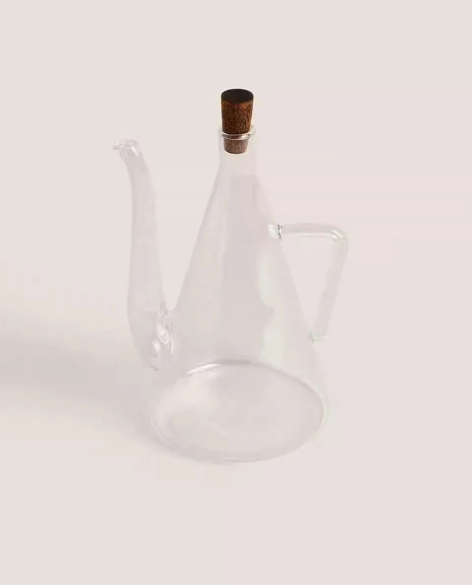 Glass Oil Dispenser Bottle for Kitchen Large Capacity Olive Oil Pourer Leak-proof Soy Spout Cooking Kitchen Storage Container