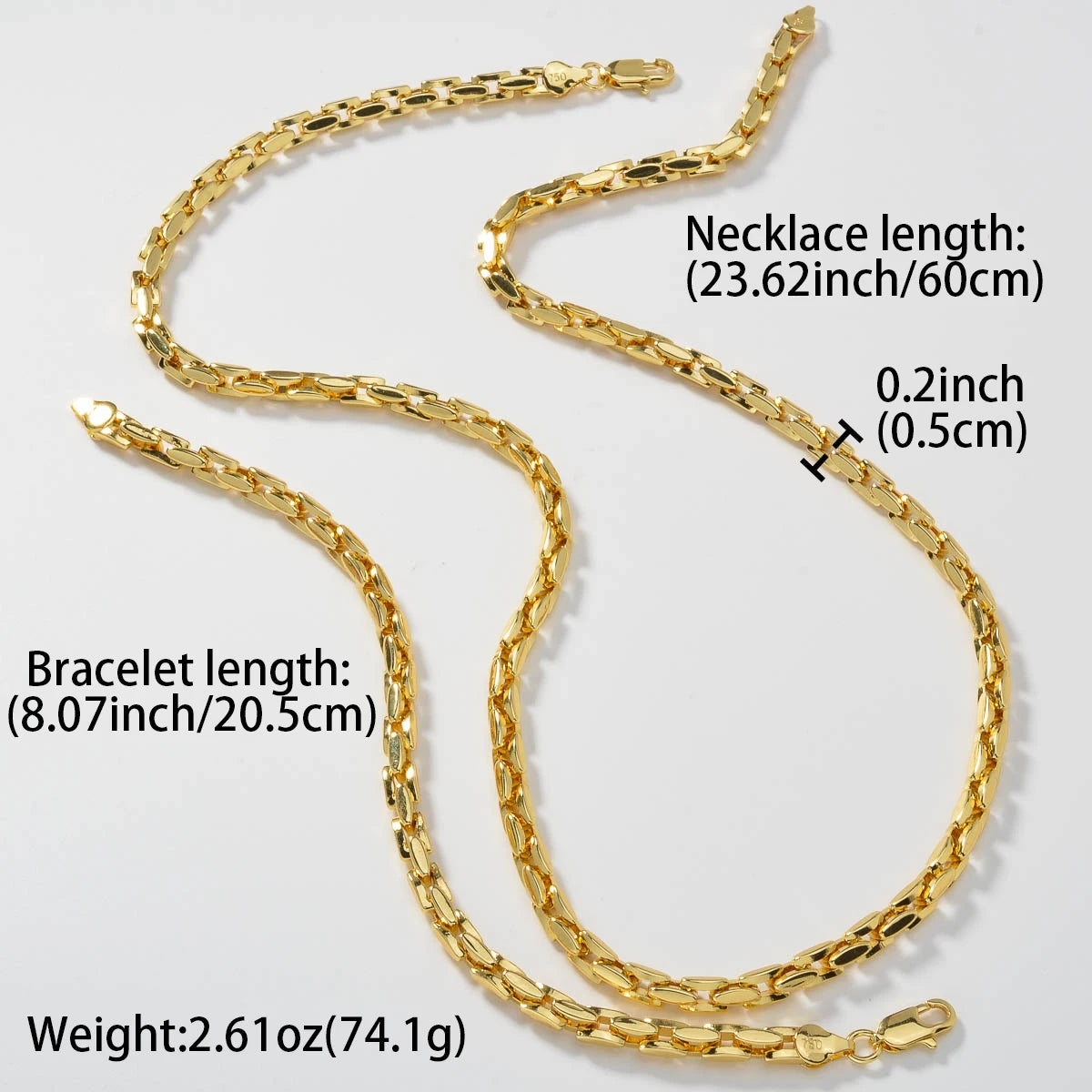 Diana Baby Fashion Snake Chains Italy 750 Copper Necklace Gold Color Bracelet Metal Jewelry Sets Men Women Luxury Accessories
