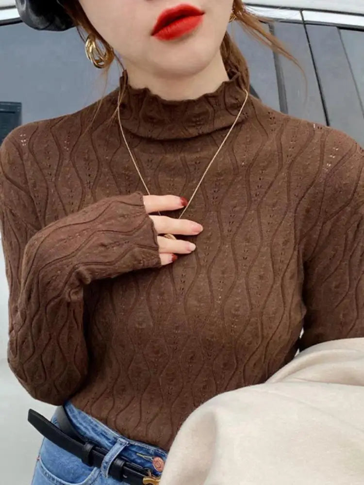 2026 Cashmere Turtleneck Women Sweaters Autumn Winter Warm Pullover Slim Tops Knitted Sweater Jumper Soft Pull Female