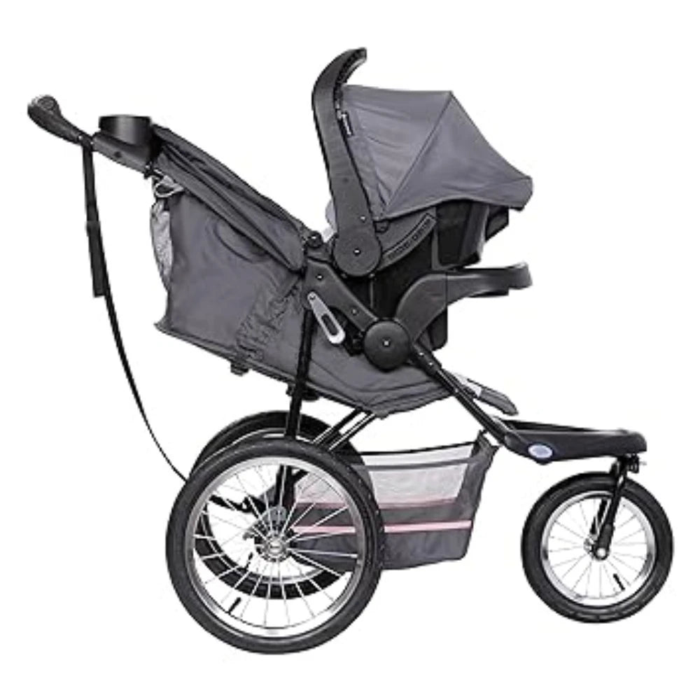 New upgrade HOME-Expedition Jogger Travel System with EZ-Lift™ Infant Car Seat, Dash Pink Fully upgraded