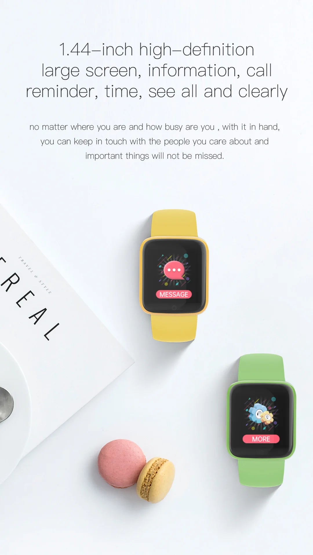 Smart Watches for Men Children Smartwatch for Girls Boys Men Women Sport Heart Rate Blood Pressure Bracelet Kids Watch for 8-18
