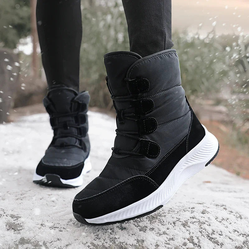 2023 Winter White Snow Boots Waterproof Non-slip Thicken Plush Warm Ankle Boots Women Shoes Botas Mujer Platform Shoes