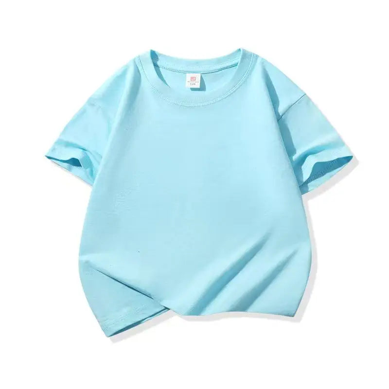 3-13 Years Boys Tshirts Cotton Short Sleeve Girls Clothes Summer Solid T-shirt Teenage Children Tees Kids Korean Top Baby Cloth
