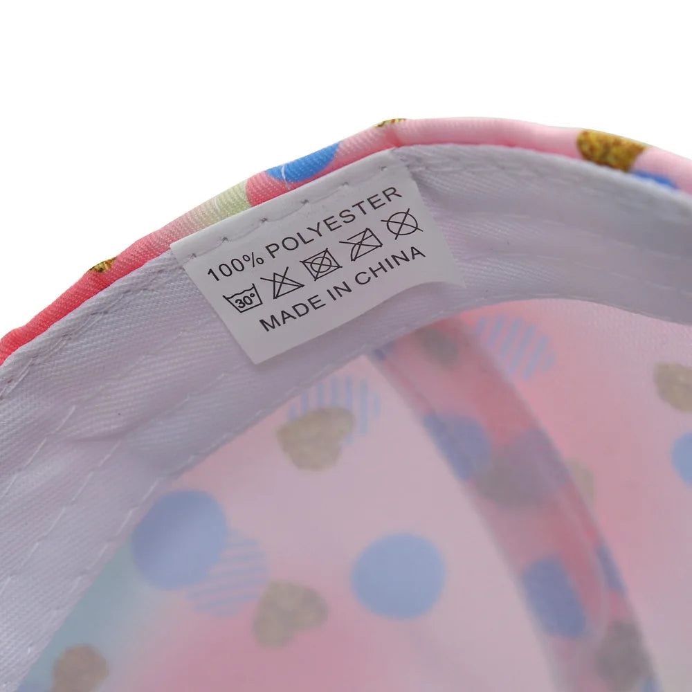 Children's Kids Unicorn Baseball Cap for Girl Boy Spring Summer Baby Sun Hat M Letter Embroidered Toddler Peaked Caps кепка 아기모자