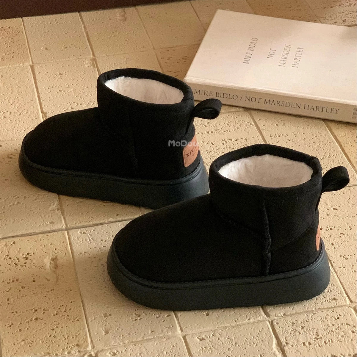 Winter New Warm Snow Boots 2025 Fur Design Women Short Boots Non-slip Light Comfortable Child Home Slippers High Top Shoe