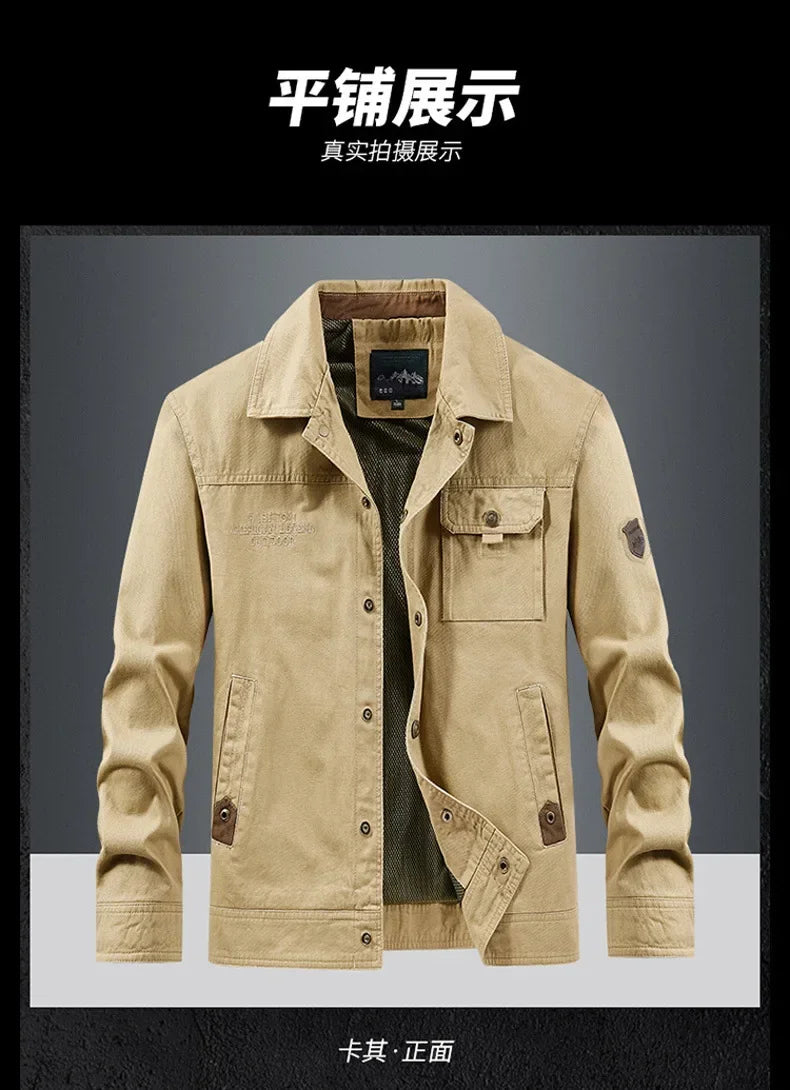 Men Jackets outdoor Slim fit Coats Casual Jackets High Quality Male wear Multi-pocket Cargo Jackets And Coats plus Size 5XL