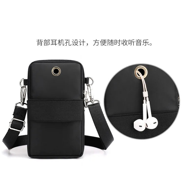 Waterproof Nylon Mobile Phone Versatile Mini Bag Purses Women's Shoulder Cross Body Messenger Bag
