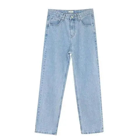 New 2026 Men's Designer High-end Straight-leg Jeans Korean Vintage Light Blue Jeans Menswear Clothing Cowboy Work Pants Man