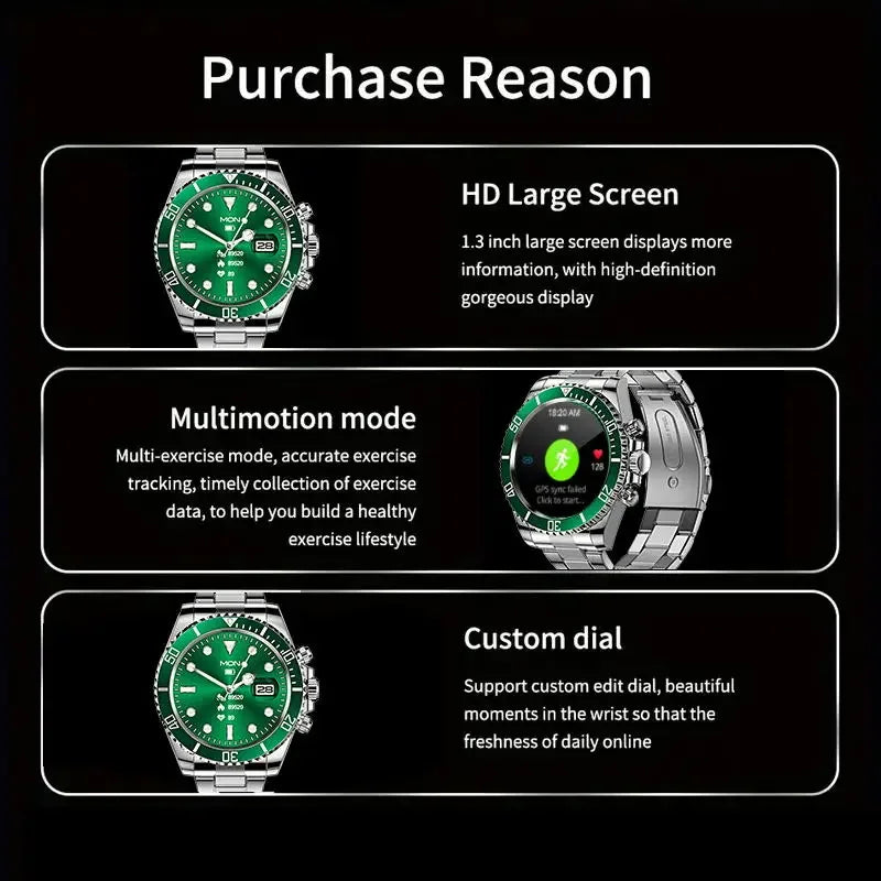 Aiweile AW12 Men Smart Watch For Android IPhone, Sports Modes, Wireless Call (Making, Answering/Rejecting), Gift For Friends