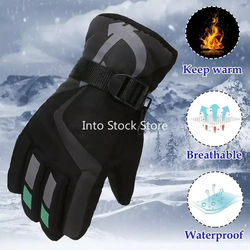 New Children Kids Warm Snow Gloves Boy Girls Ski Snowboard Mittens Windproof Waterproof Thicken Keep Warm Gloves Winter Must